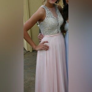 Baby Pink Rhinestone Gown
